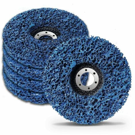 Cleaning Discs 125 x 22mm, Angle Grinder Sanding Discs Painted Sanding Discs - Pack of 5 Blue