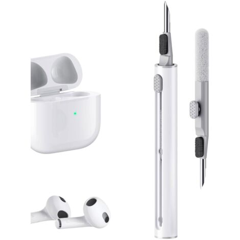Cleaning Kit, 3 in 1 Earphone Cleaning Kit with Sponge, Brush, Metal Tip, Multi-Function Cleaning Kit