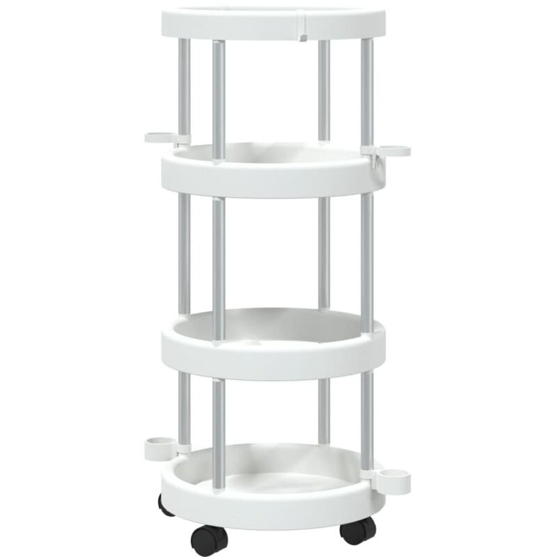 Cleaning Trolley With Storage Basket Aluminium Vidaxl