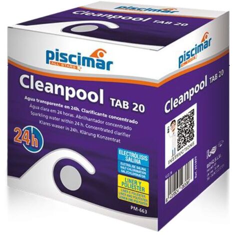 Cleanpool Tab 20 Floculante en tabletas Piscimar Cleanpool Tab 20 Floculante en tabletas Piscimar 100 Gr