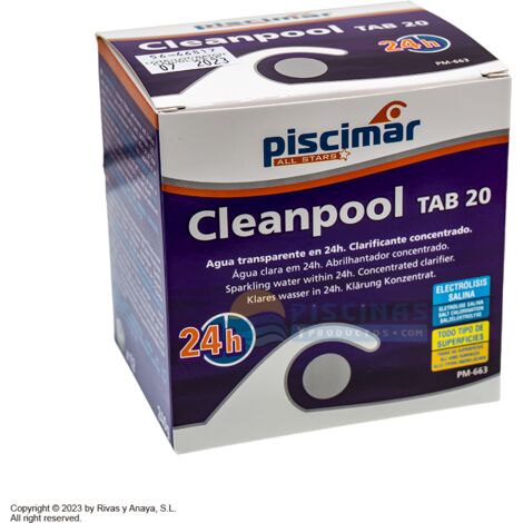 Cleanpool TAB 20. PM-663. Chiarificatore tecnico. 240 grammi