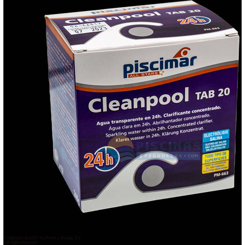 

Cleanpool TAB 20. PM-663. Clarificante técnico. 240 gr.