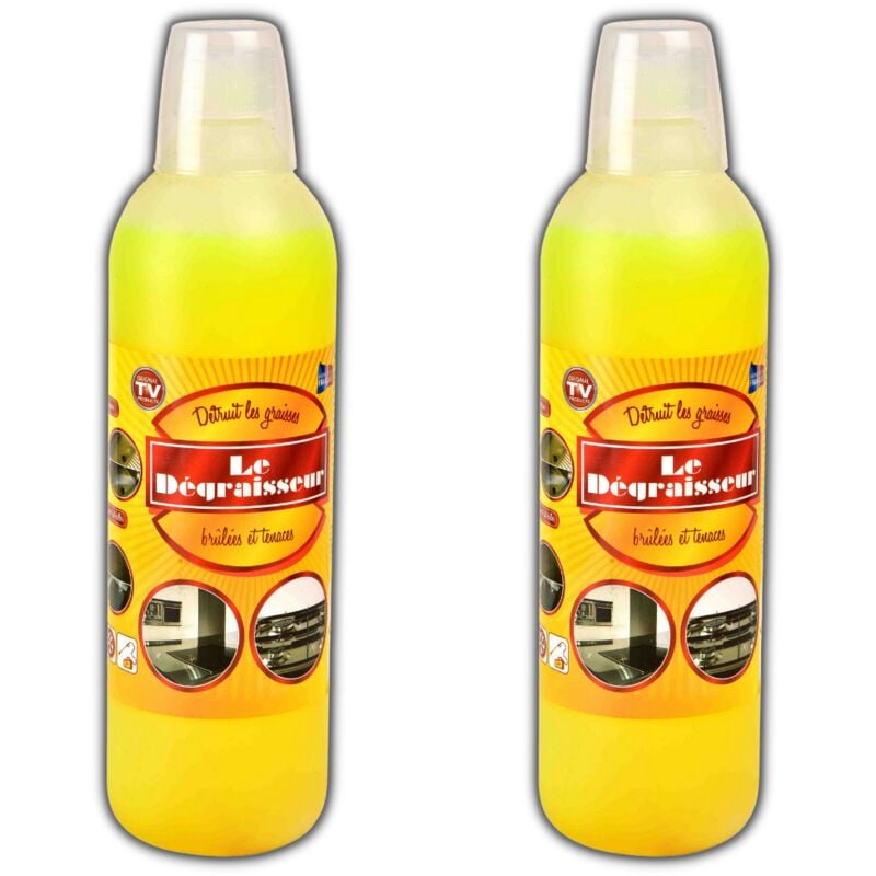 Cleans and Degreases - THE DEGREASER - Set of 2 - Yellow - Adult - For kitchen/bathroom/floor/rims - Capacity 1L