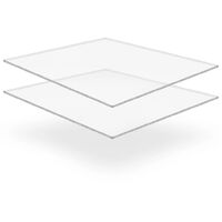 Clear Acrylic Glass Sheets 2 pcs 40x60 cm 6 mm