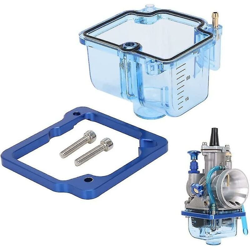 SNQ - Clear Bottom Motorcycle Carburetor For Pwk 21mm 24mm 26mm 28mm 30mm 32mm 34mm Ksr E.vo Oko Ko.so-blue