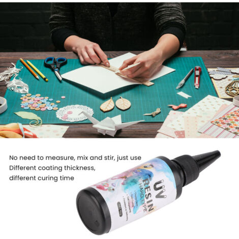 Clear casting resin, practical UV resin, quick-curing transparent color for craft decorations, 60g