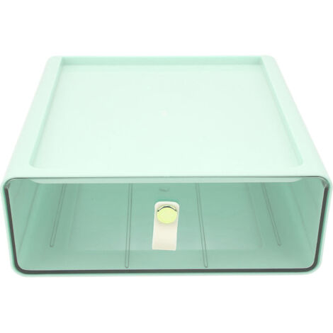 Clear Drawer Storage Box Large Capacity Desktop Drawer Storage Container Organizer for Office Green