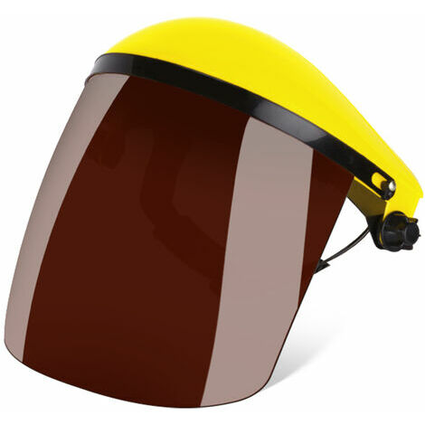 CLEAR FACE SHIELD CLEAR casco de plástico máscara de soldadura protector facial---escudo marrón