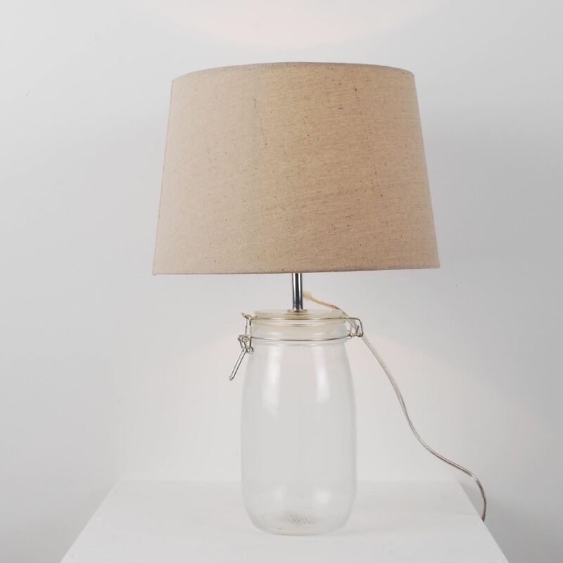 Clear Glass Jar 44cm Lamp