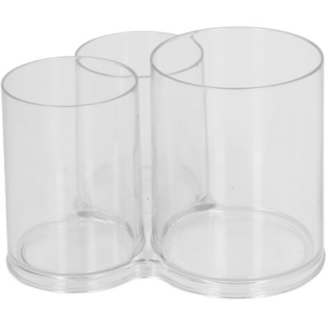 Clear Round Plastic Makeup Container Transparent Cylinder Makeup Brush Holder Organizer