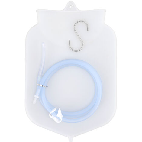 Clear Silicone Enema Bag Kit Safe Coffee Milk Cleaning Portable Colon Cleanse Enema Bag Kit for Men Women for Home 2L No Cloth Bag