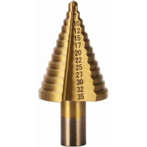 Clearance HSS Step Drill Bit Metal 5-35mm Professional Titanium Cone Drill Bit Step Drill Bit with Plastic Metal