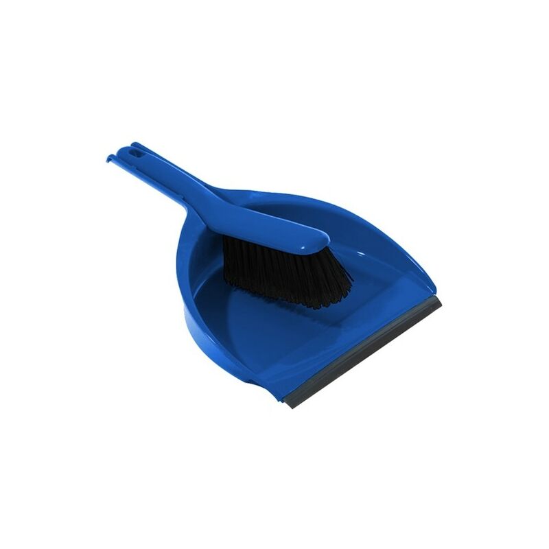 Hygiene Dustpan & Soft Brush - Blue - 191223/B - Cleenol