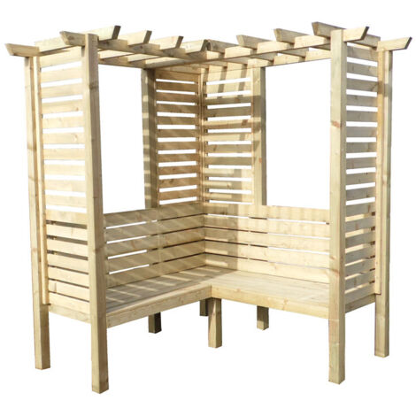 Clematis 6 x 6 Feet Pressure Treated Corner Arbour