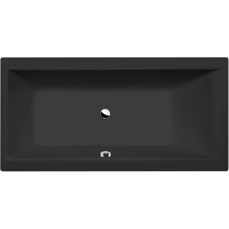 Polysan - cleo Bain rectangulaire 150x75x48cm, Noir Matt