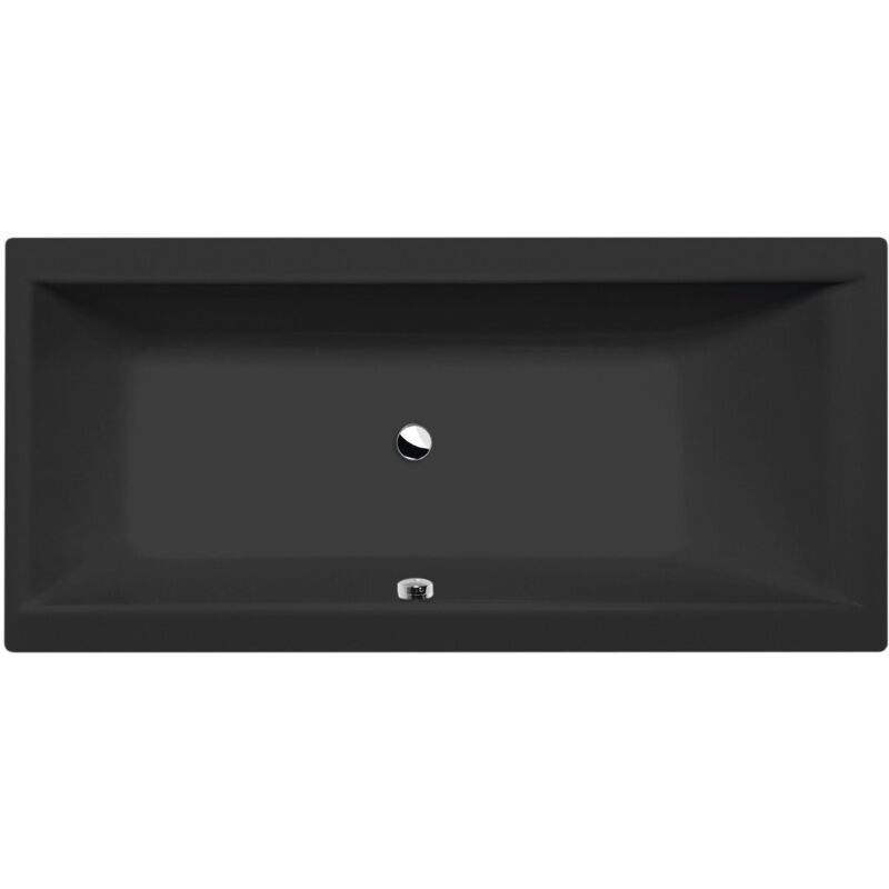 Polysan - cleo Bain rectangulaire 160x75x48cm, Noir Matt