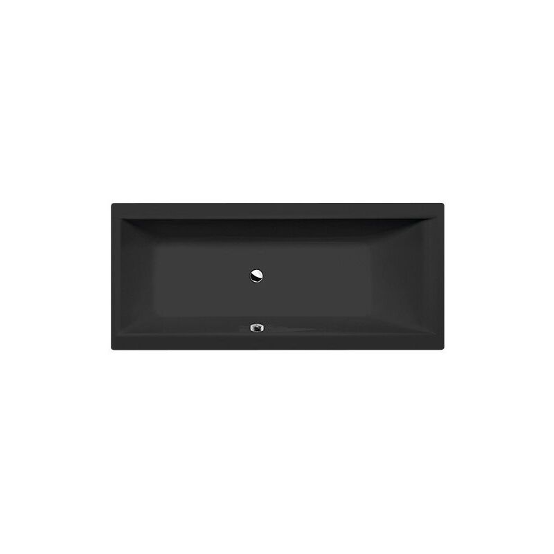 Polysan - cleo Bain rectangulaire 170x75x48cm, Noir Matt