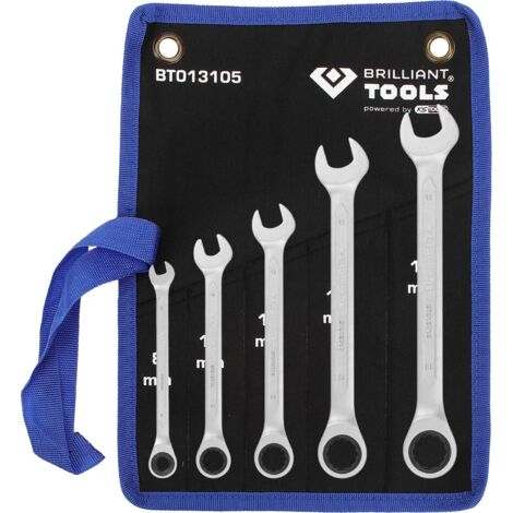 Clés à cliquet brilliant-tools bt013105 5 pièces 8-19 mm