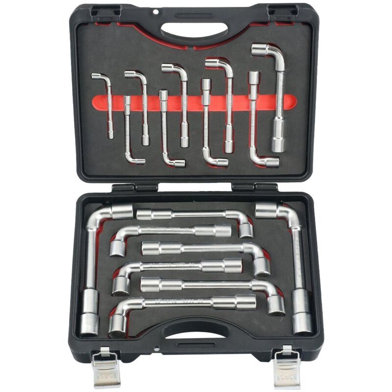 Cles a pipe debouchees 6-6 pans 8 à 24 mm en coffret - jeu de 17 cles
