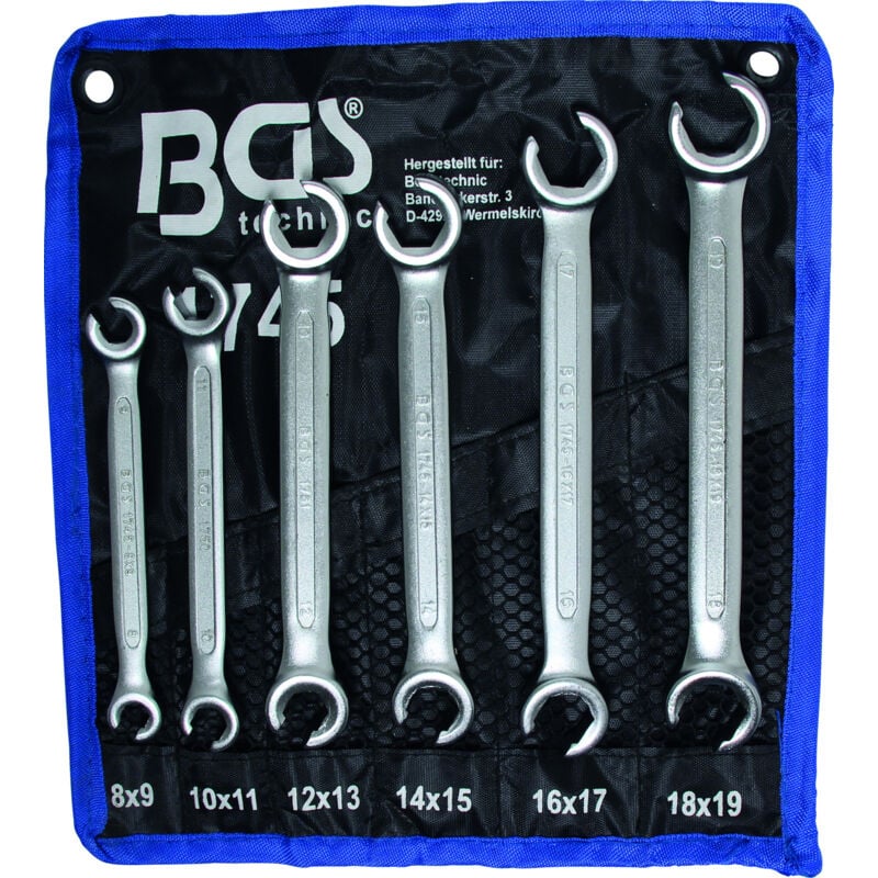 Bgs Technic - Cles a tuyauter 8x9, 10x11, 12x13, 14x15, 16x17, 18x19 - bgs