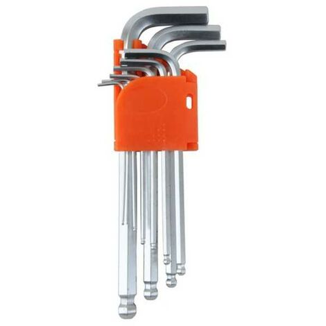 Clés Allen 1,5/10 pcs. 9 CV Sphère haute 04144