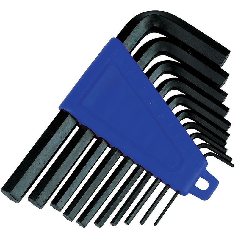 Silverline - jeu de 10 clés mâles 1/16 - 3/8 HK19