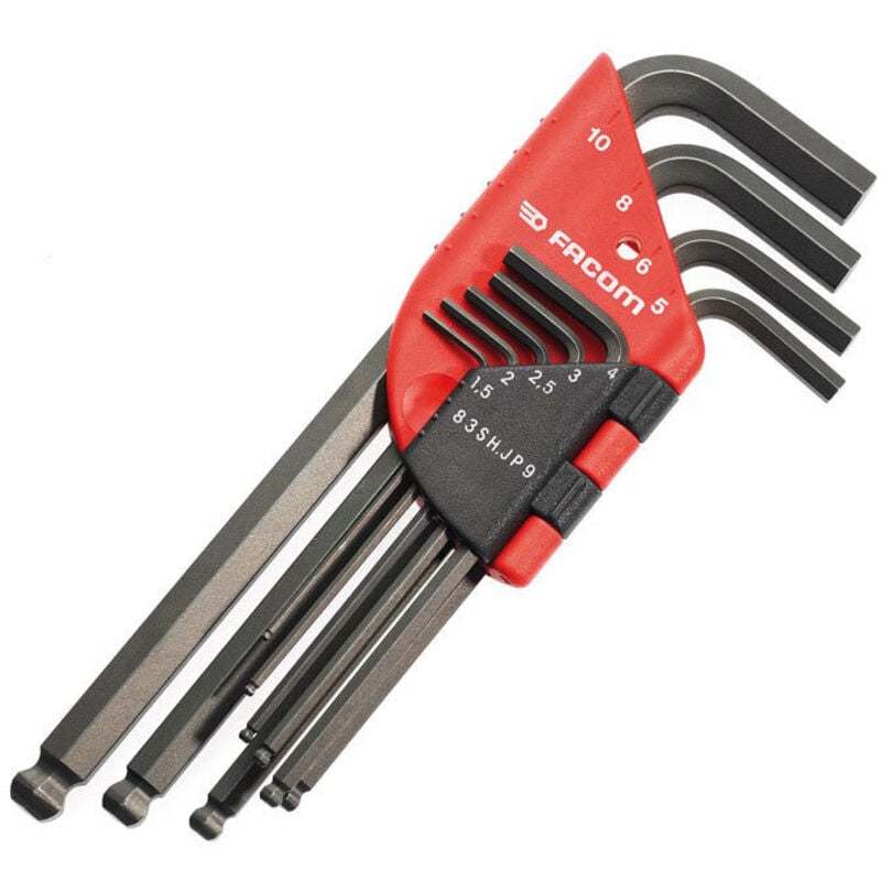 Cles males longues 6 pans Facom jeu de 9 cles