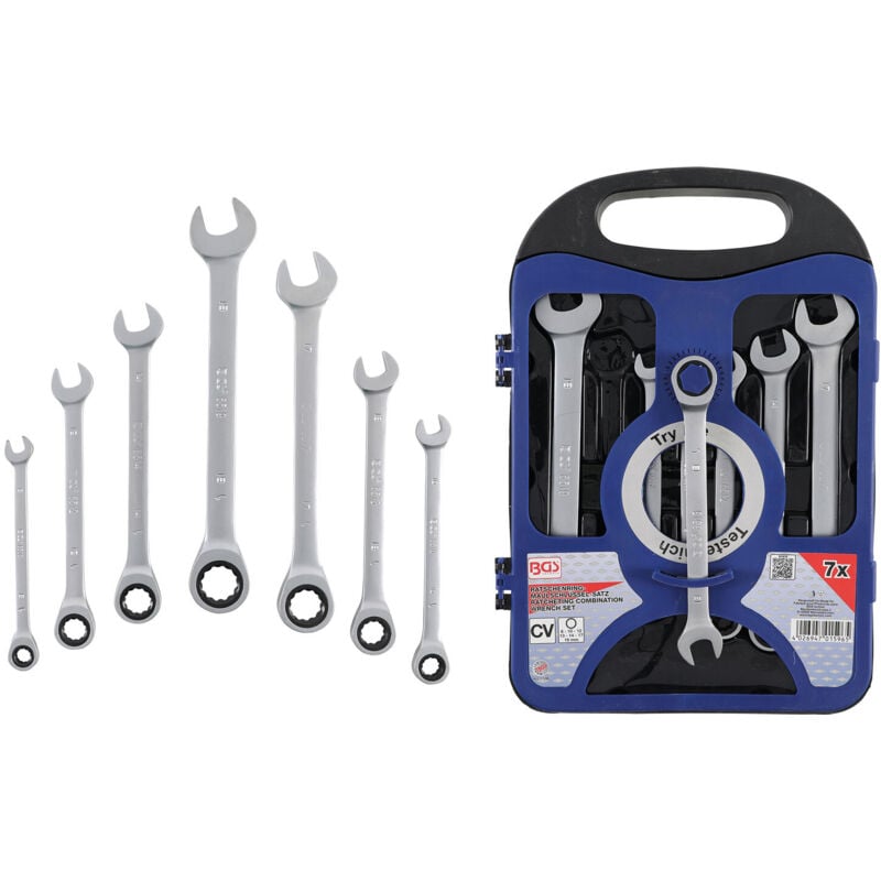 Bgs Technic - Cles mixtes a cliquet jeu de 8/10/12/13/14/17/19