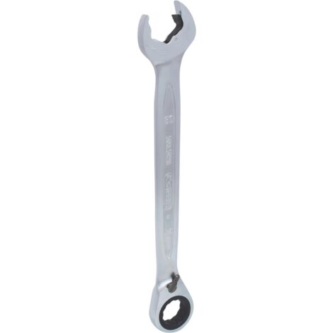 Ks Tools – Clé mixte à cliquet 30 mm – Mécanisme de cliquet réversible – 72 dents – Fourche inclinée à 15° – Finition satinée en chrome