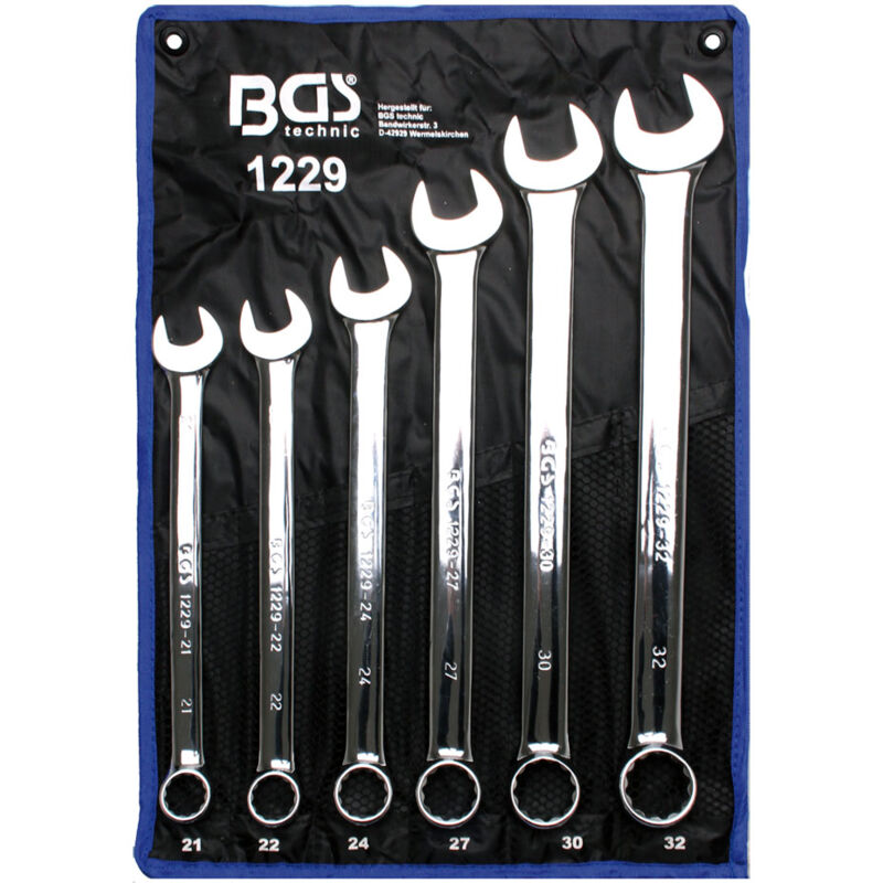 Cles mixtes Bgs Technic pro tres longues de 6 à 32 detail, trousses - choisissezici : trousse de 6 clés