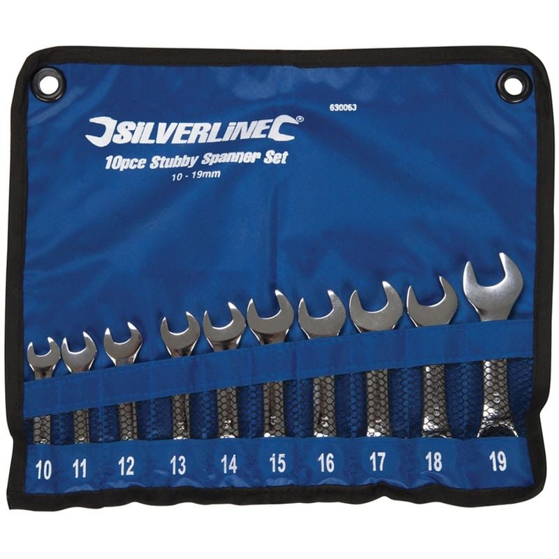 Silverline - jeu de 10 clés mixtes courtes 10-19 mm 630063