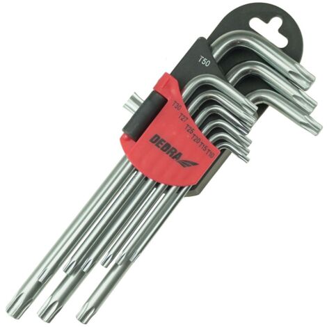 Clés torx dedra torx wrench set acier chrome vanadium 9 pcs