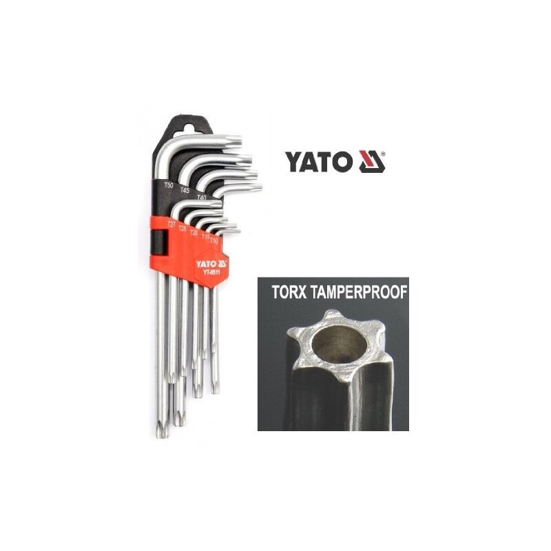 Yato - T10-T50 YT-0511 lot de 9 clés torx clés allen