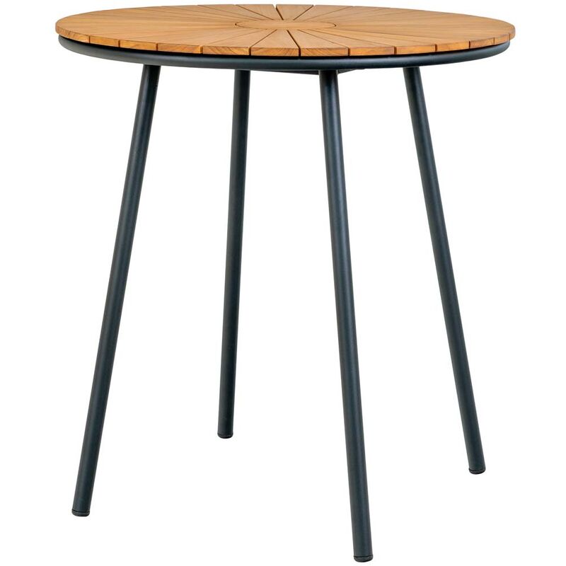 Cleveland table de café Ø70cm extérieur teck,noir.