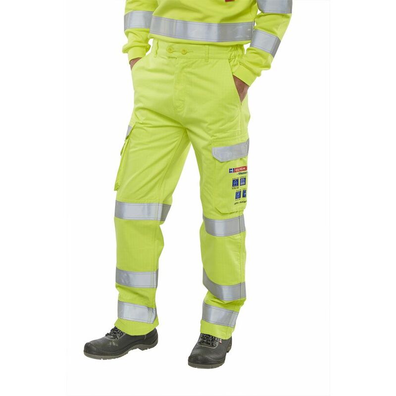 Click ARC Clothing HIVIS YELLOW TROUSERS 30