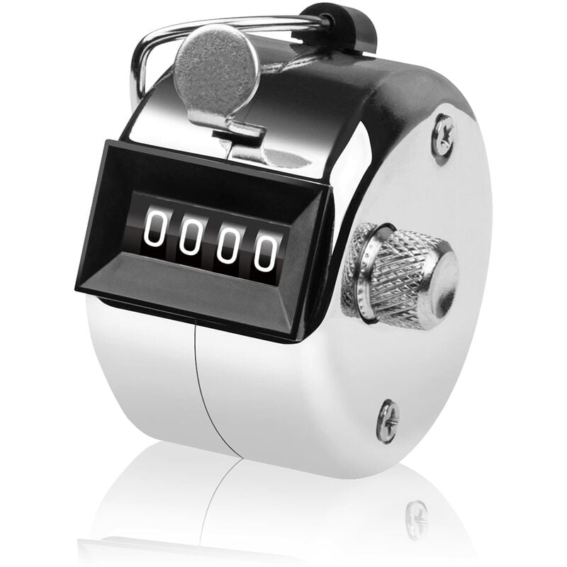 Click Counter 4 Digits - Manual Metal Counter - Clicker for Counting, Marking Golf