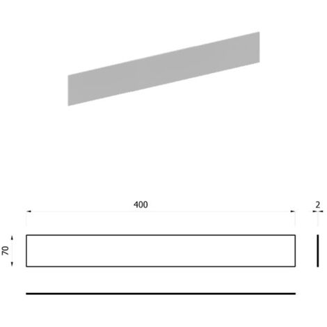 Click fascia metallica a muro 400 mm - bianco opaco EVCKFM40B