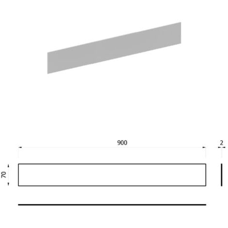 Click fascia metallica a muro 900 mm - bianco opaco EVCKFM90B