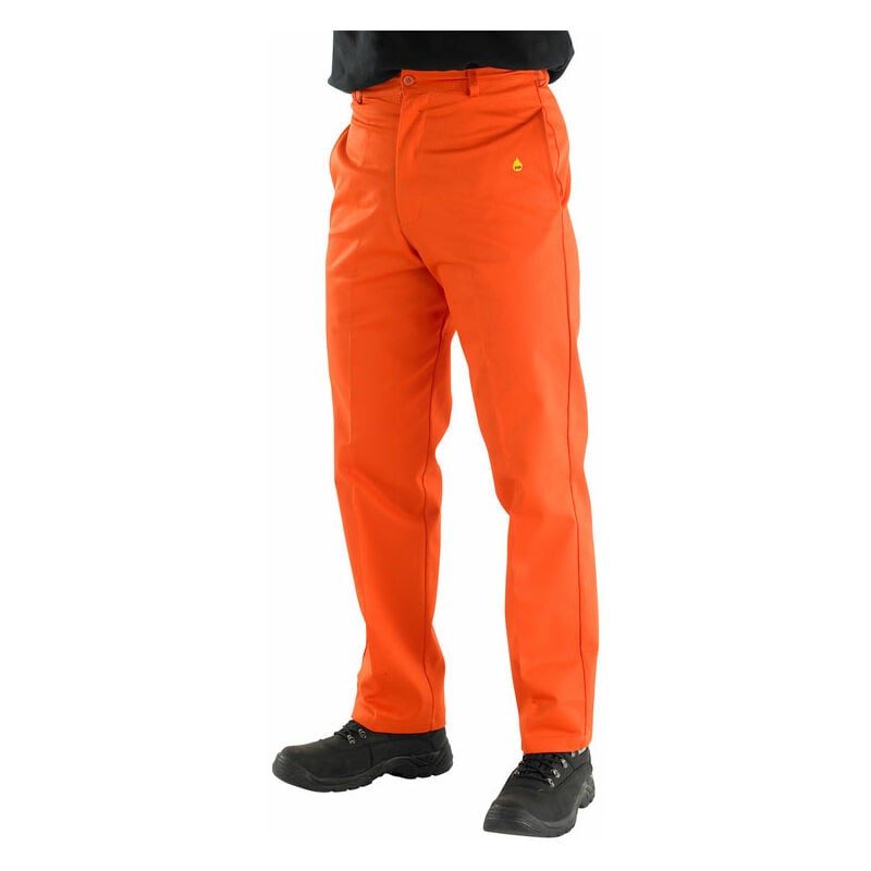 Fire retardant trousers orange 46 - Orange - Beeswift