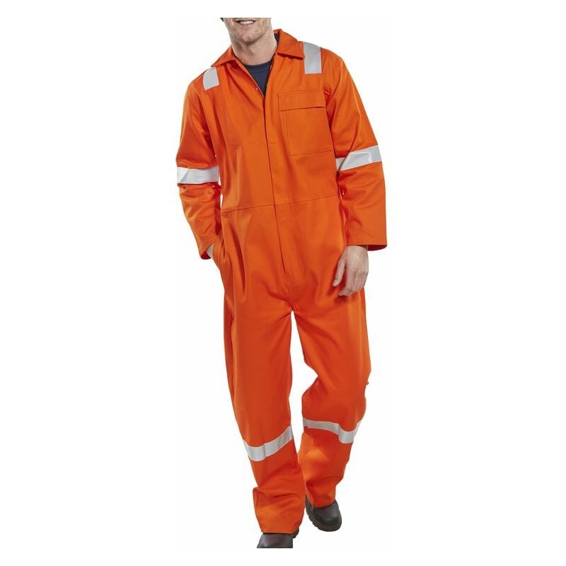 Beeswift Nordic Design Fire Retardant Boilersuit Orange 36