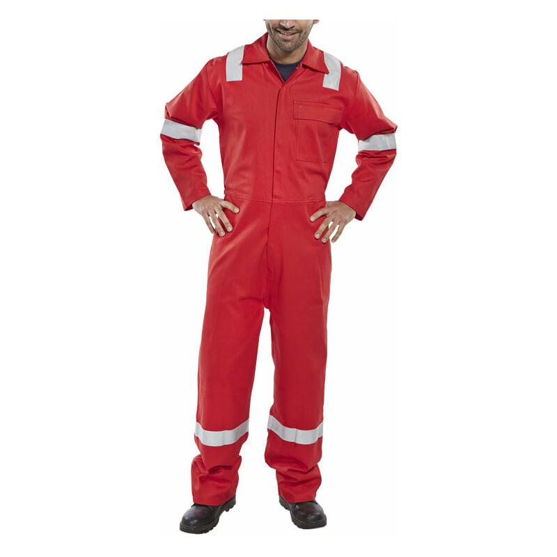 Nordic design fire retardant boilersuit red 48 - Beeswift