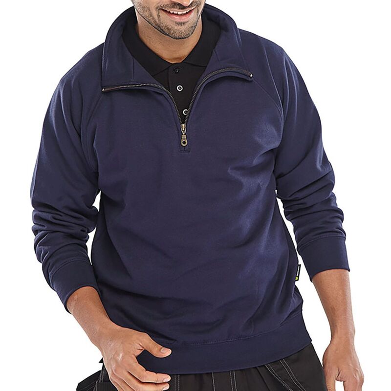 Beeswift Quarter Zip Sweatshirt Navy Blue XS - CLQZSSNXS