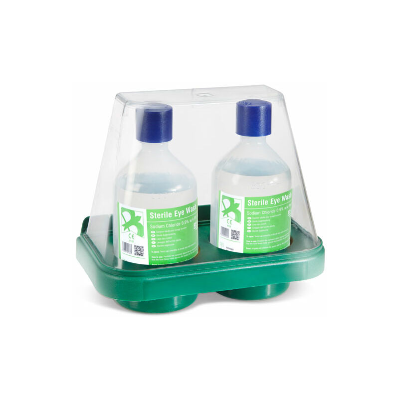 Medical double eyewash stand with 2 x 500ml - - Click