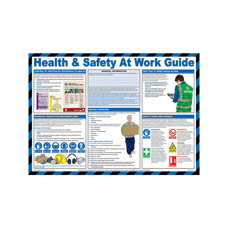 Medical health and safety at work poster A607 - - Click