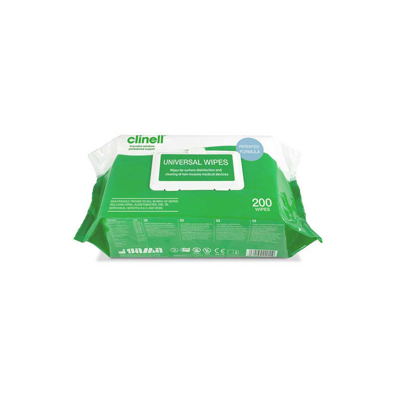 Click - CLINELL UNIVERSAL WIPES CW200 -
