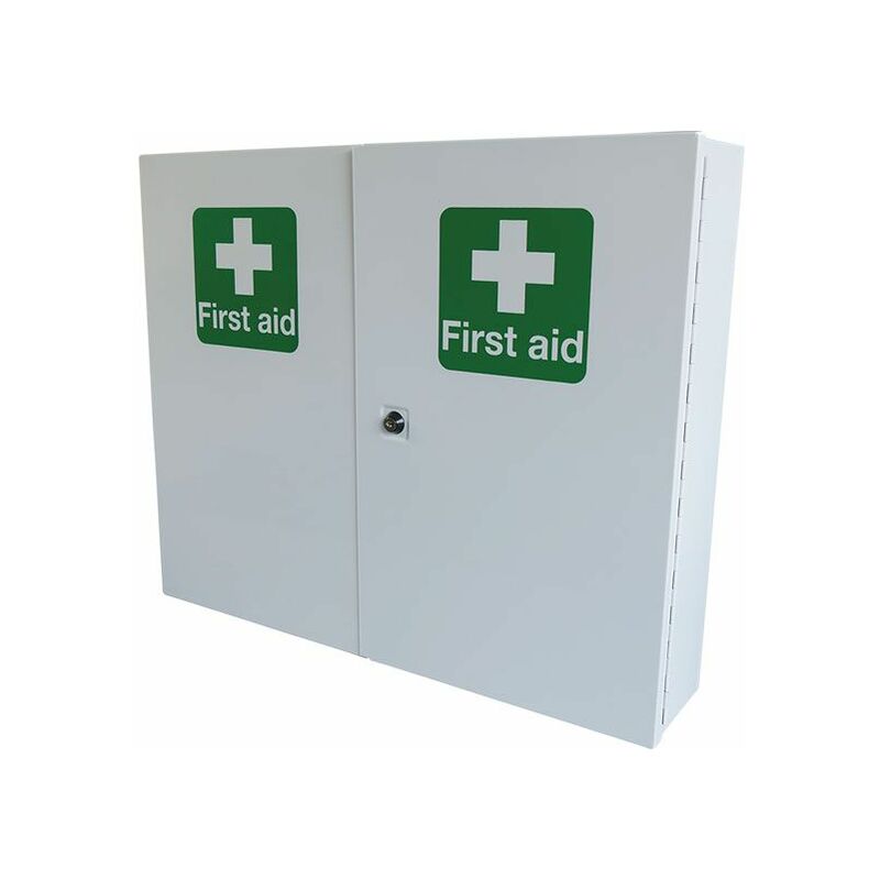 Click Medical - DOUBLE DOOR METAL FIRST AID CABINET