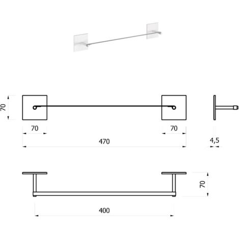 Click portasalviette / porta asciugamani - bianco opaco EVCKPSAB