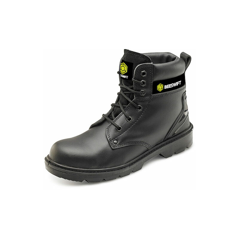 Besewift - Beeswift 6 Eyelet ms Safety Boot Sz 07 - Black Smooth leather - Black