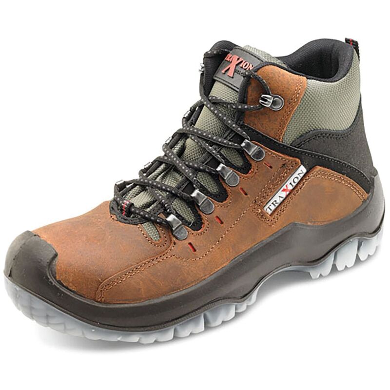 Beeswift Click Traders Traxion Xtra Grip S3 Leather Upper Boots Brown 9 - TBBR09