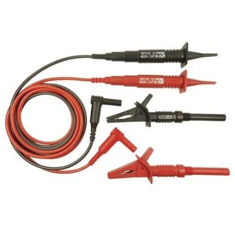 Cliff CIH3007 KIT puntali di sicurezza [Spina 4 mm - Sonda] 1.50 m Rosso, Nero 1 pz.